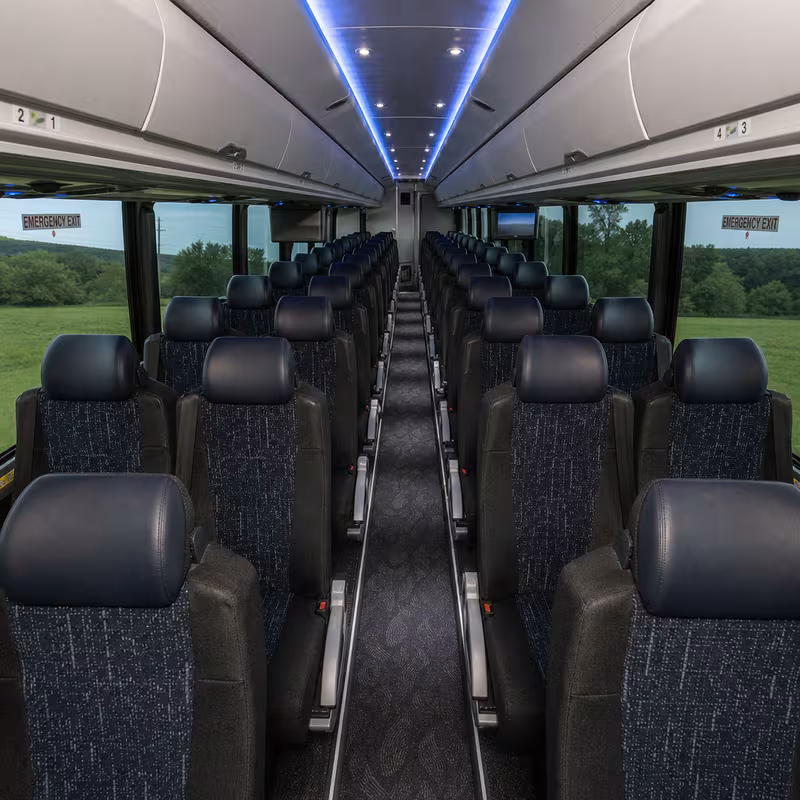 40-56 Passenger Charter Bus Interior