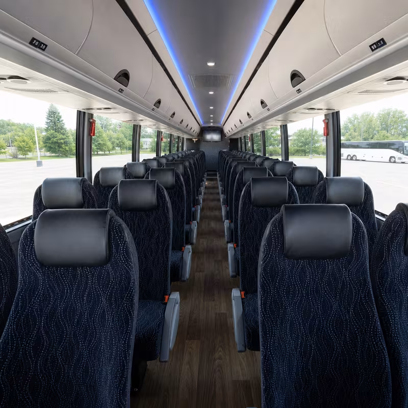 40-56 Passenger Charter Bus Interior