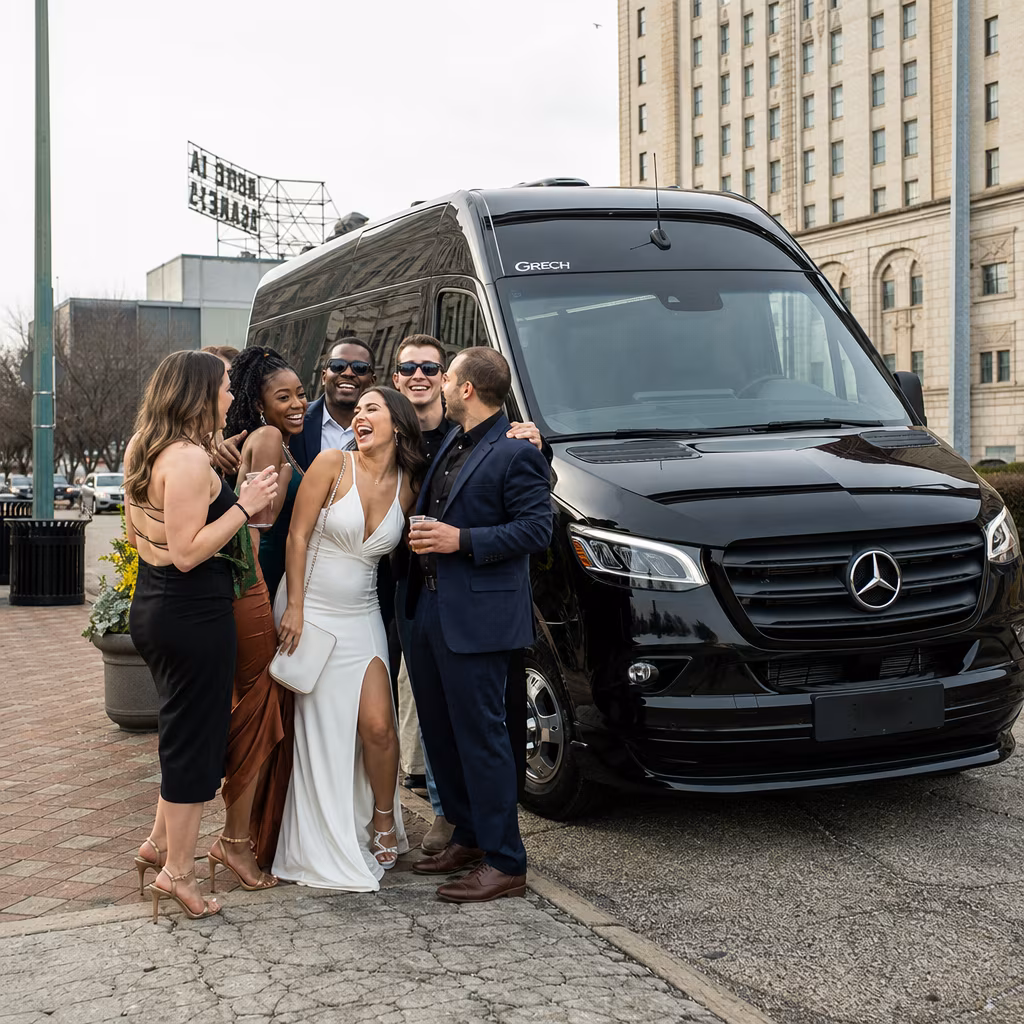 Bachelor and bachelorette party bus