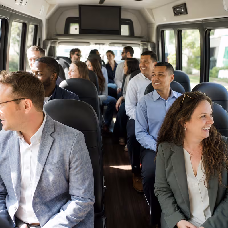 Black Mercedes Sprinter van staged for an Shreveport Corporate Transportation group
