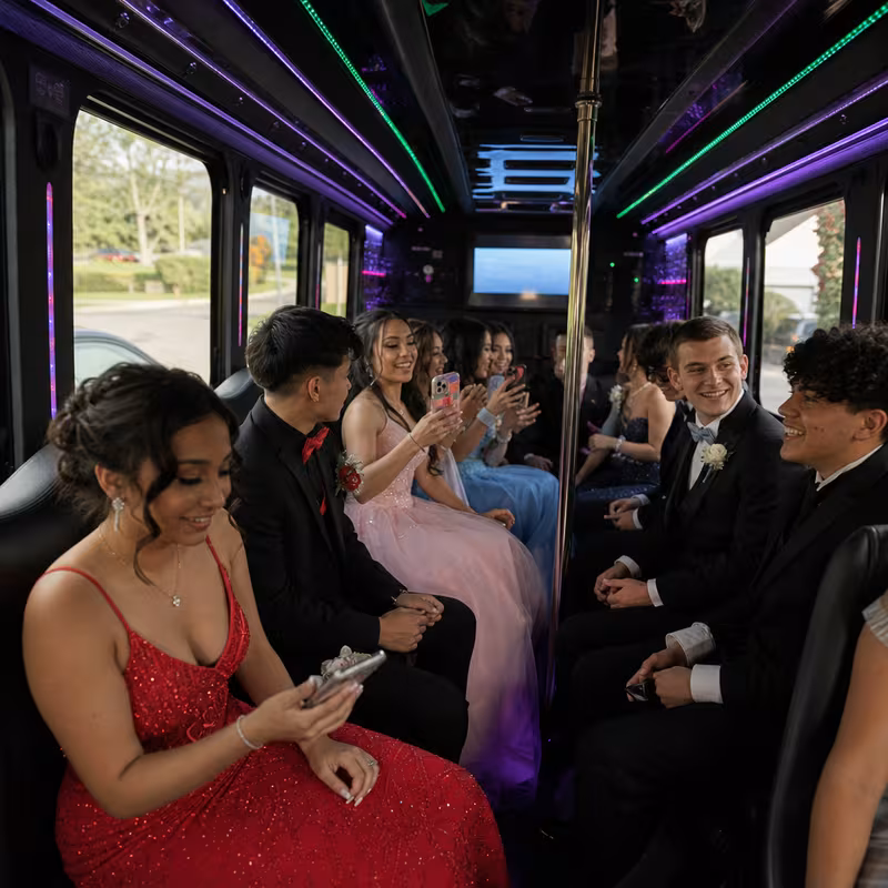Black Mercedes Sprinter van staged for an Shreveport Prom & Homecoming Transportation group