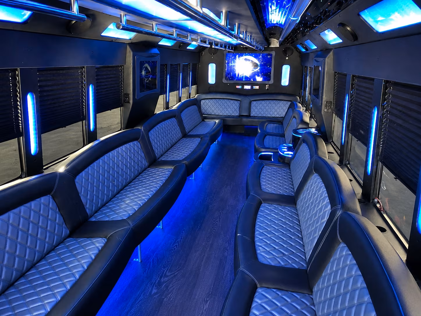 Shreveport Private Event Transportation party bus exterior