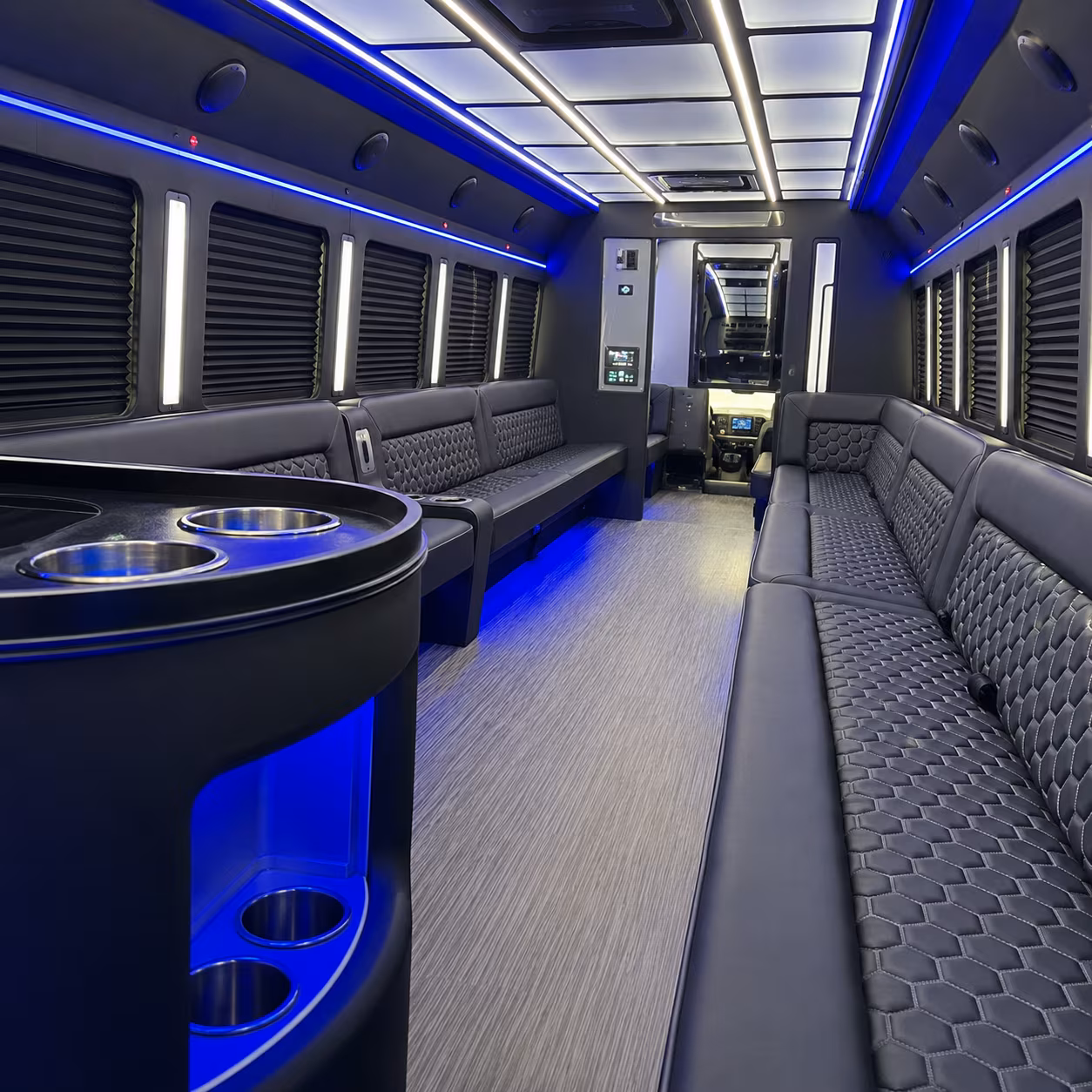Shreveport Private Event Transportation party bus exterior