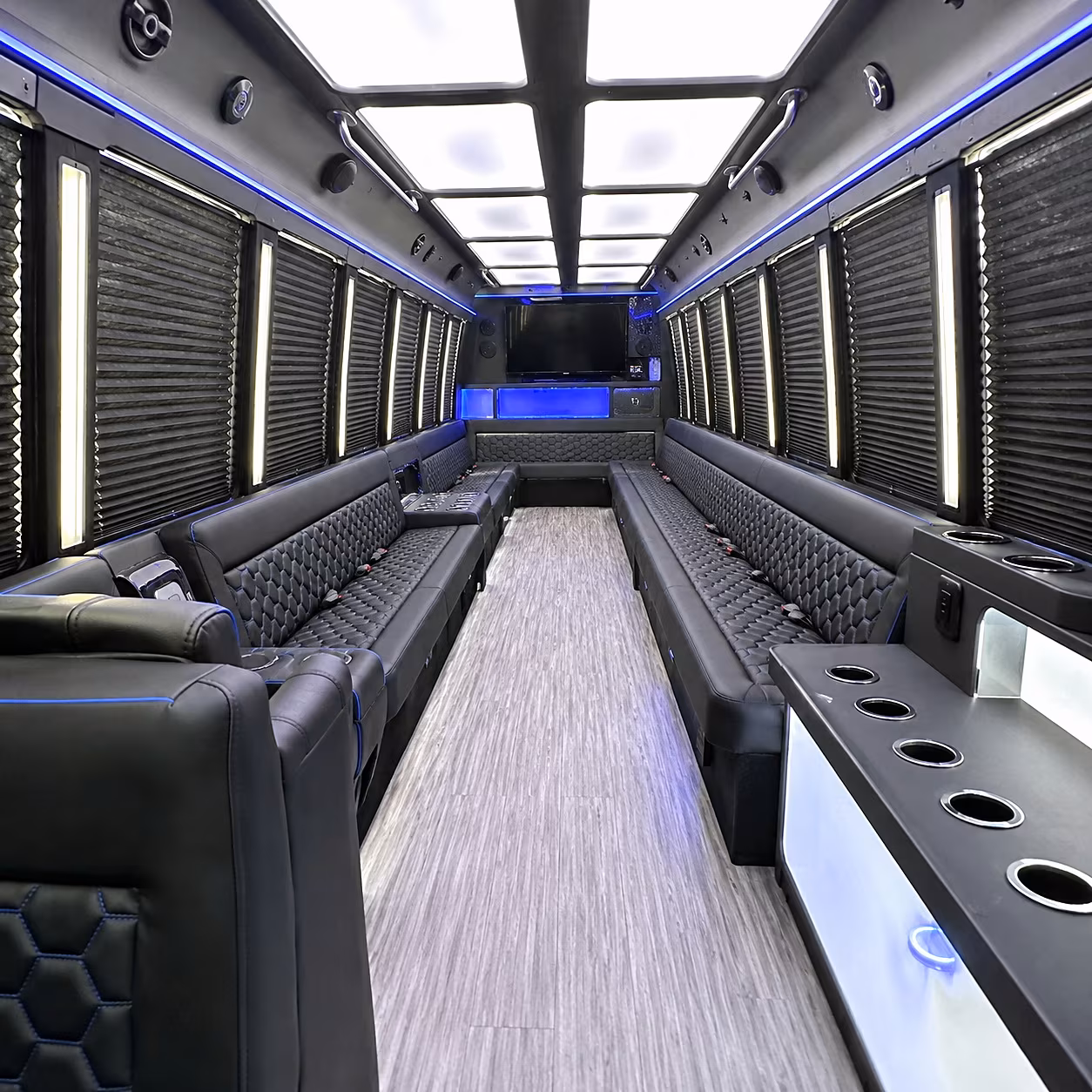 Shreveport Prom & Homecoming Transportation party bus interior