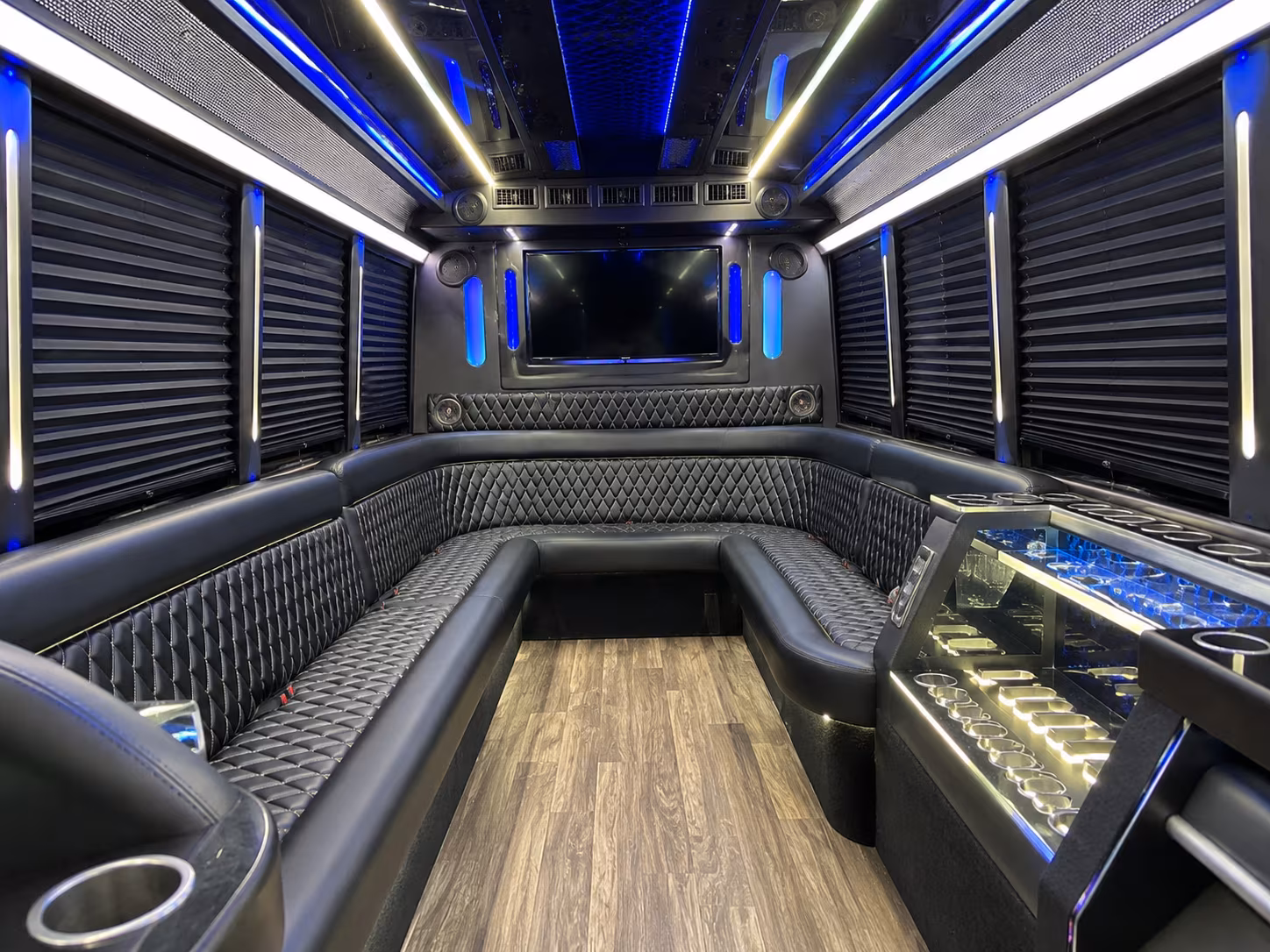 Shreveport Prom & Homecoming Transportation party bus interior