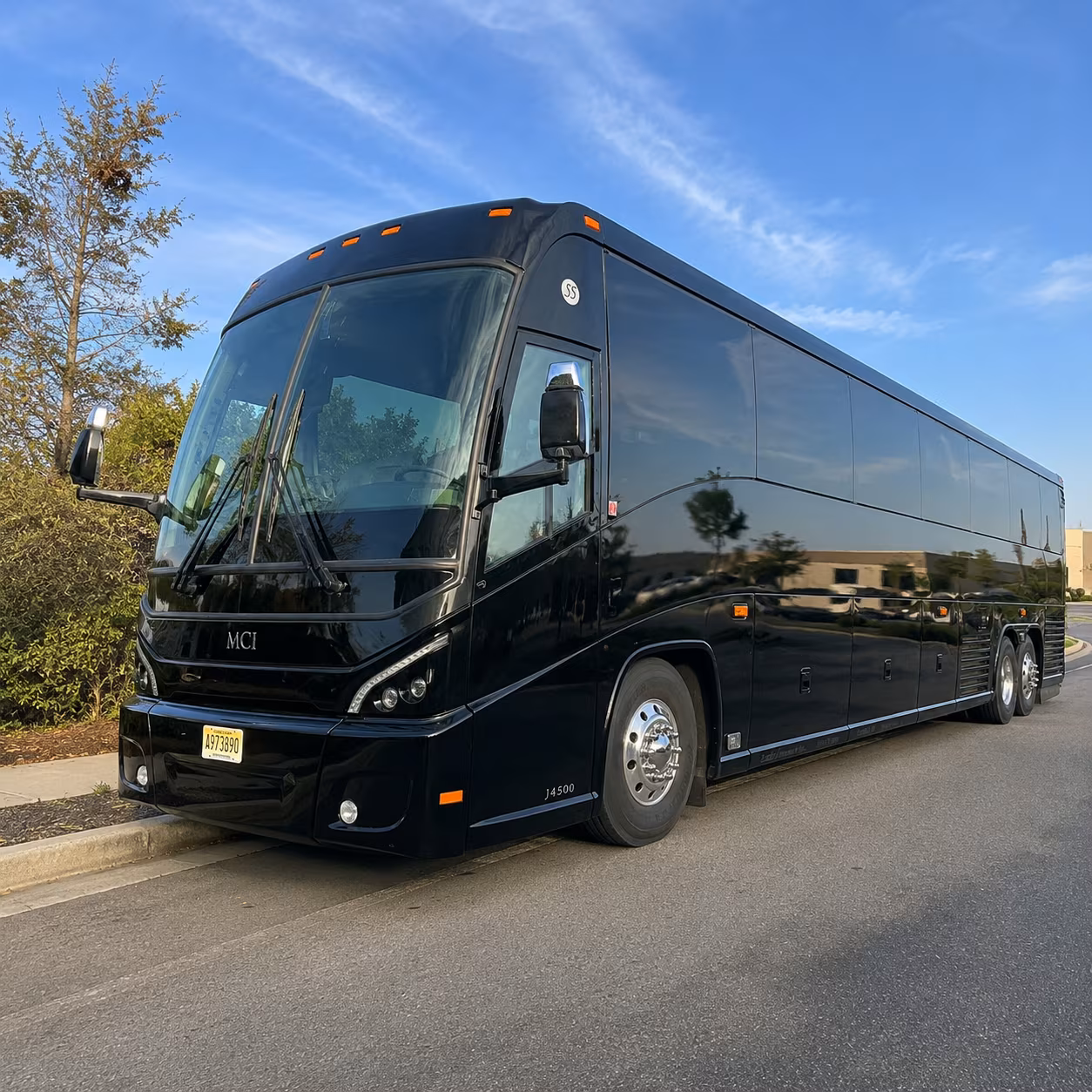 Shreveport School Event Transportation party bus exterior
