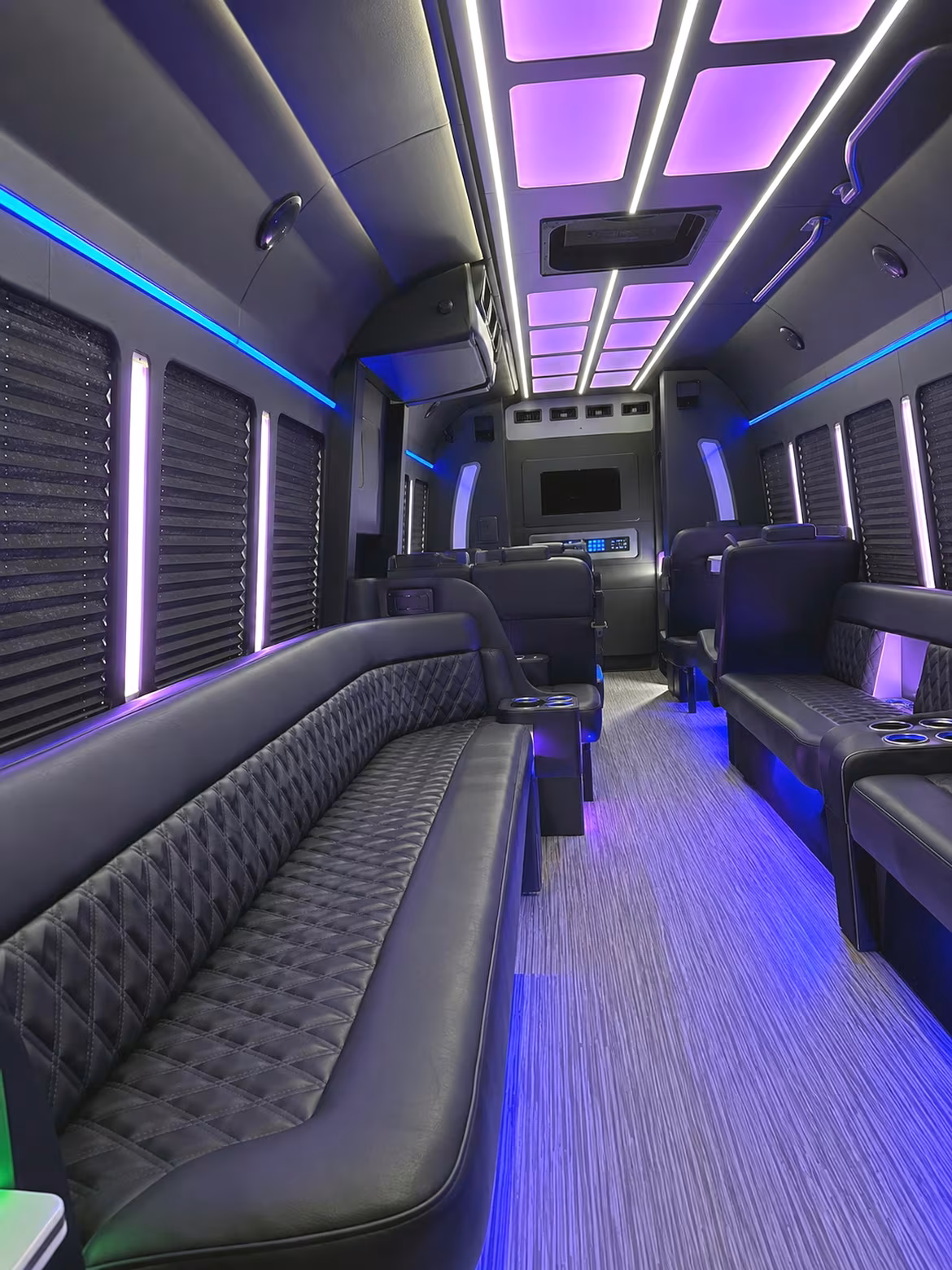 Shreveport Sporting Event Transportation party bus interior