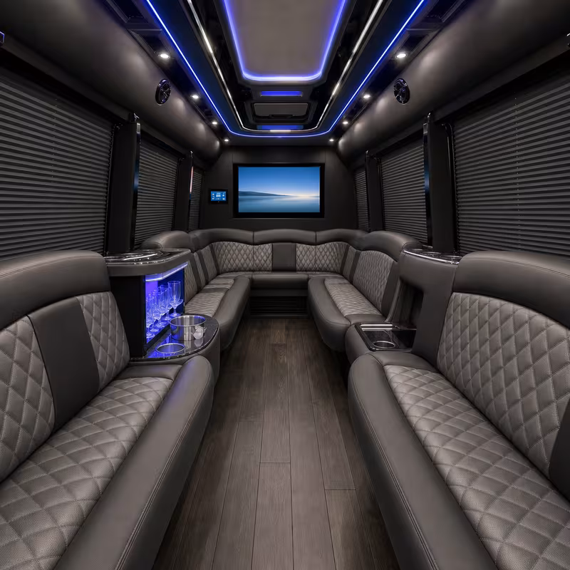 14 Passenger Sprinter Limo Interior