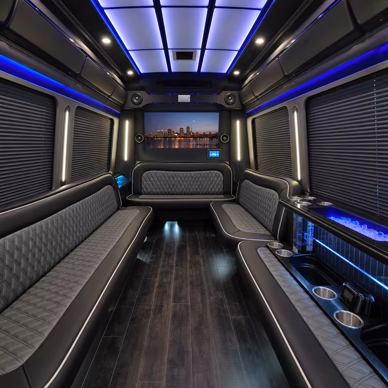 14 Passenger Sprinter Limo Interior